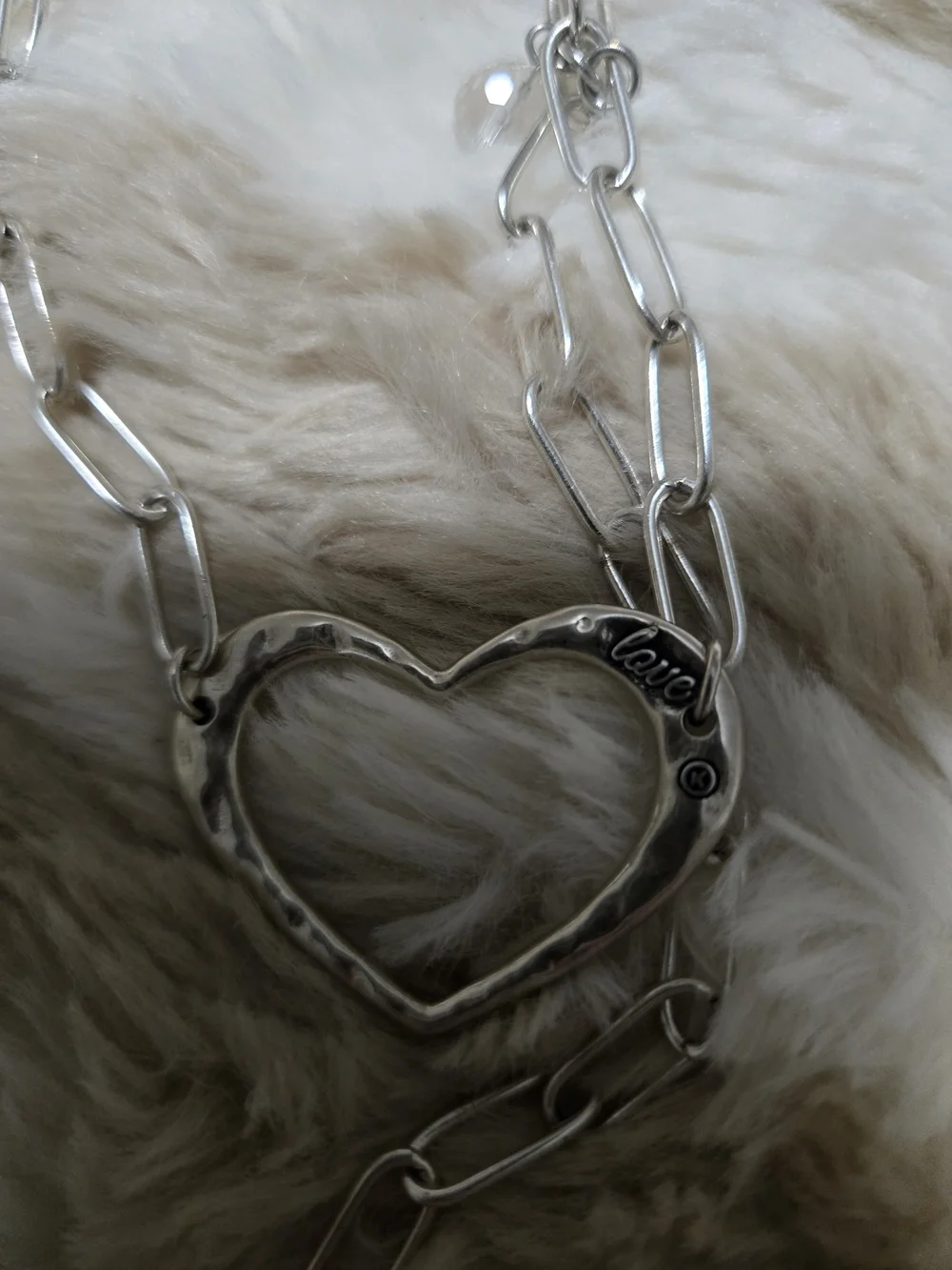 Katia Designs- Silver Heart Link Necklace - Picture 7 of 8